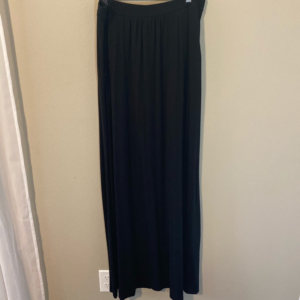 Long Tall Sally Black Maxi Skirt, sz MT